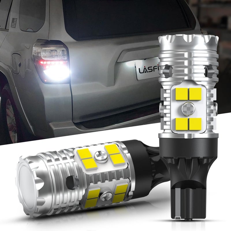 LASFIT 921 LED Reverse Backup Light Bulbs Fit for 2006-2024 Toyota 4runner, 6000K Cool White Super Bright OEM 912 W16W Replacement, 2pcs - Image 1